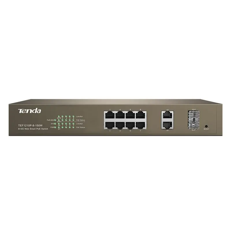 Комутатор , SWITCH TENDA TEF1210P 8P POE