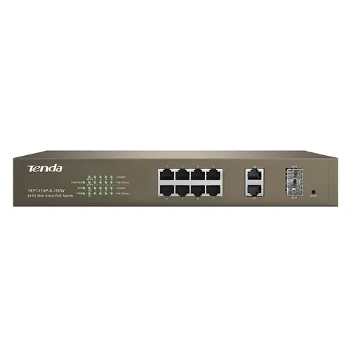 Μεταγωγέας, SWITCH TENDA TEF1210P 8P POE - 1