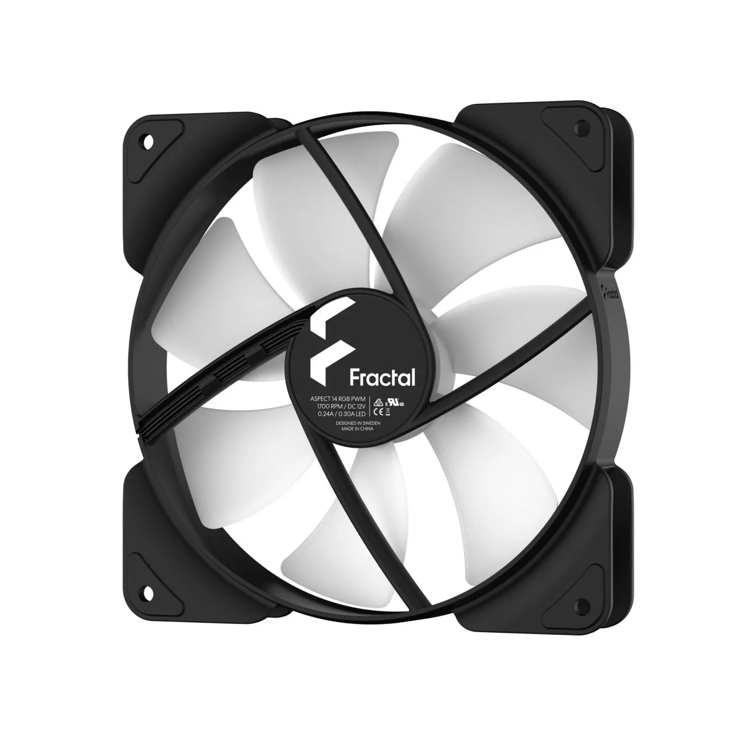 Вентилатор, FRACTAL DESIGN FD ASPECT 14 140MM RGB PWM BLK - image 1