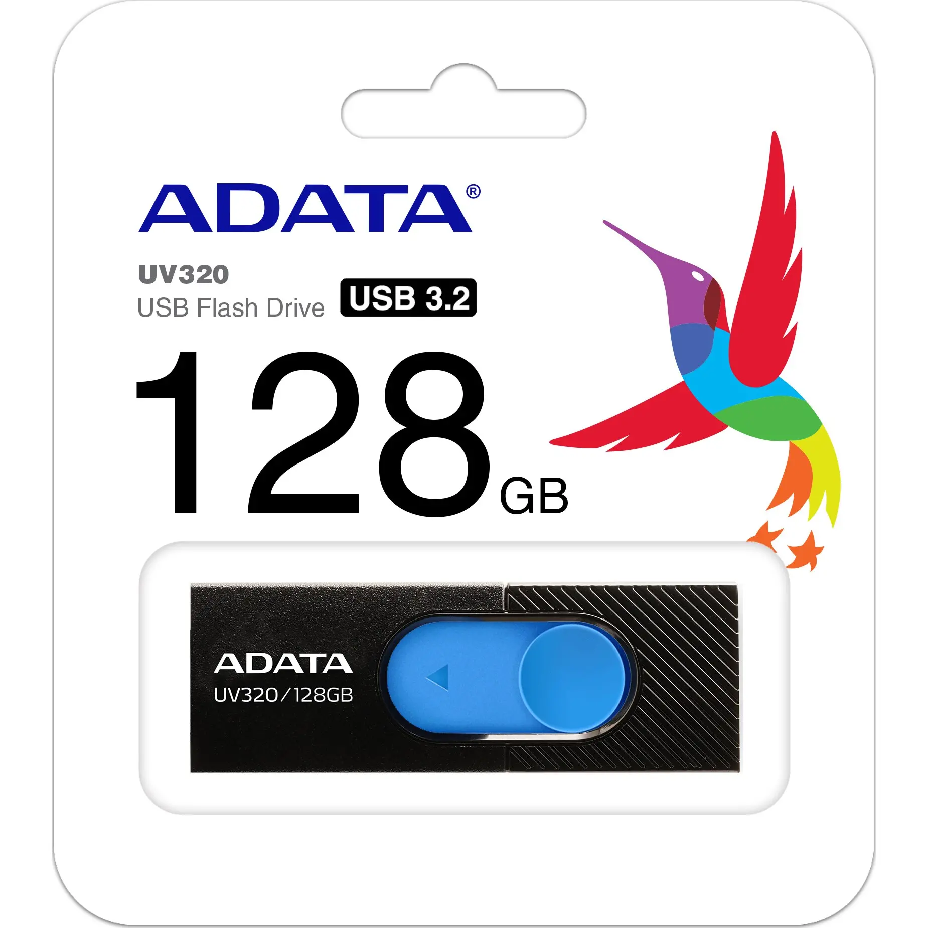 Памет, Adata 128GB UV320 USB 3.2 Gen1-Flash Drive Black
