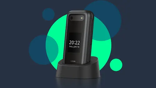 Мобилен телефон, NOKIA 2660 DS FLIP BLACK - image 3