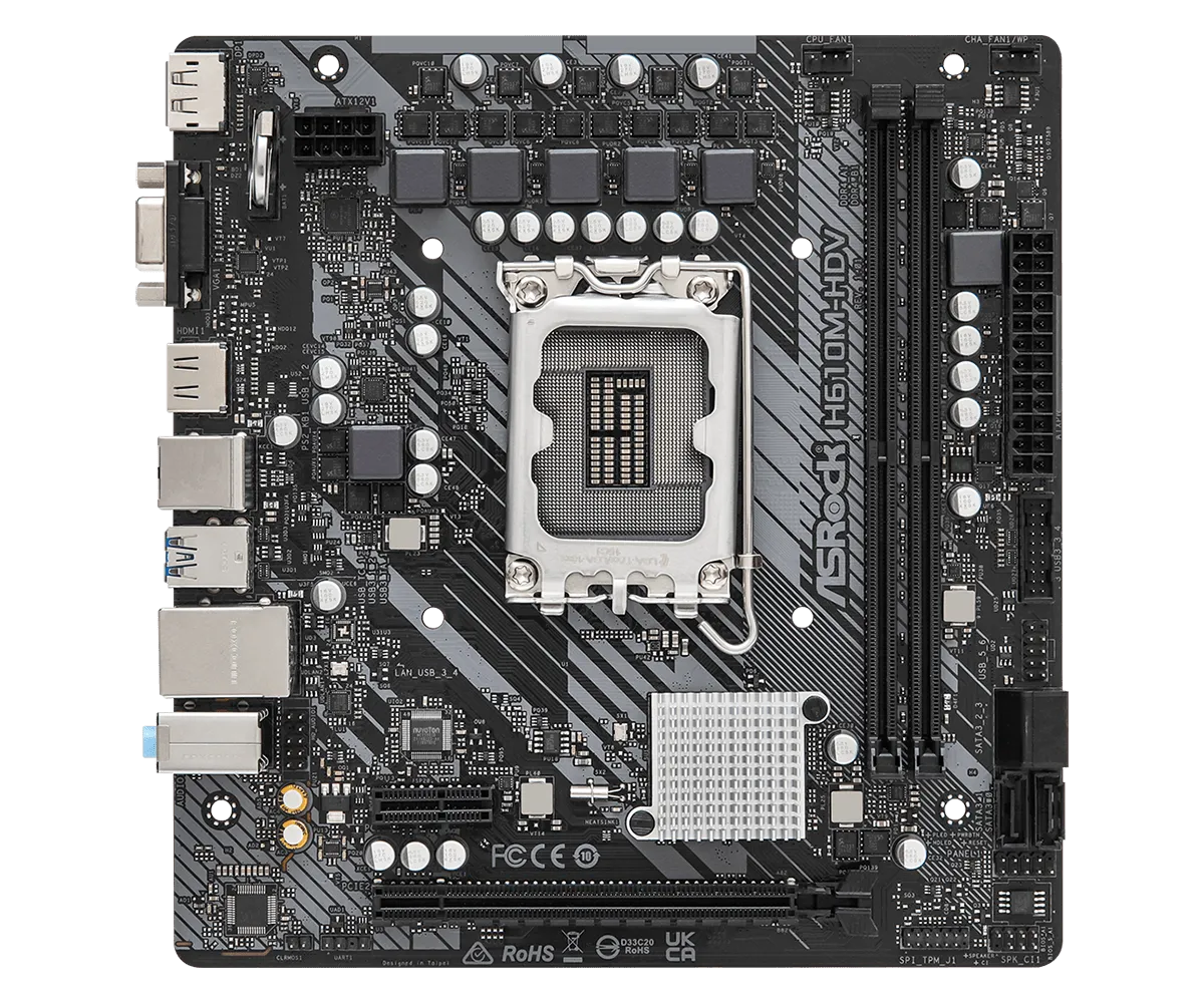 Дънна платка, ASROCK H610M-HDV - image 1