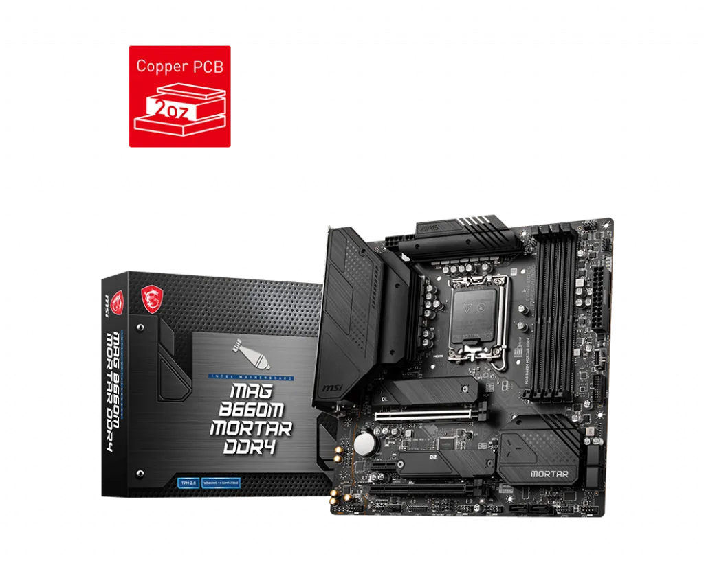 Дънна платка, MSI B660M MORTAR DDR4 /LGA1700