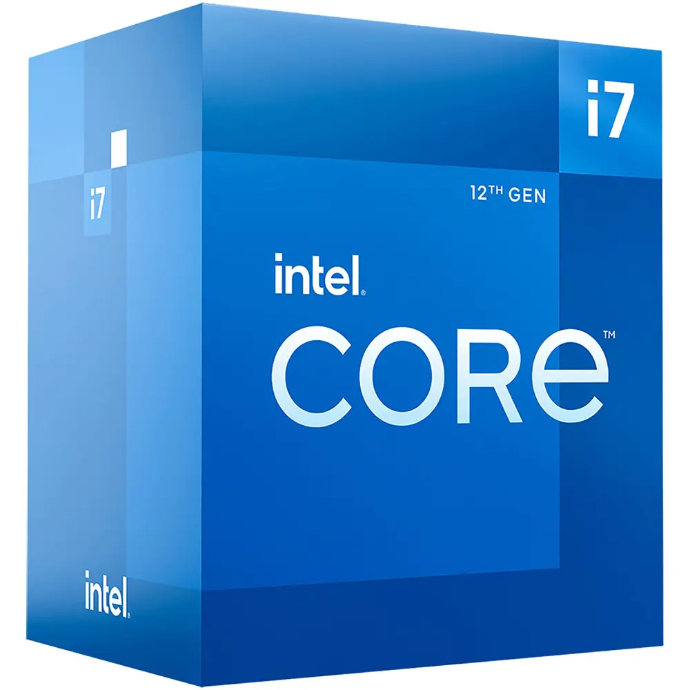 Процесор, Intel Core i7-12700F 12C/20T (eC 1.6GHz / pC 2.1GHz / 4.9GHz Boost, 25MB, 65W, LGA1700)
