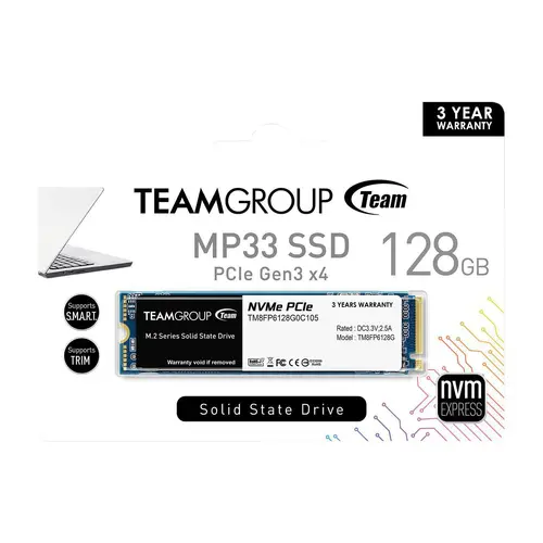 Твърд диск, TEAM GROUP TEAM SSD MP33 128G M2 PCI-E - image 1