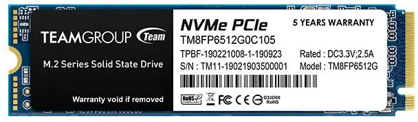 Твърд диск, TEAM SSD MP33 512G M2 PCI-E