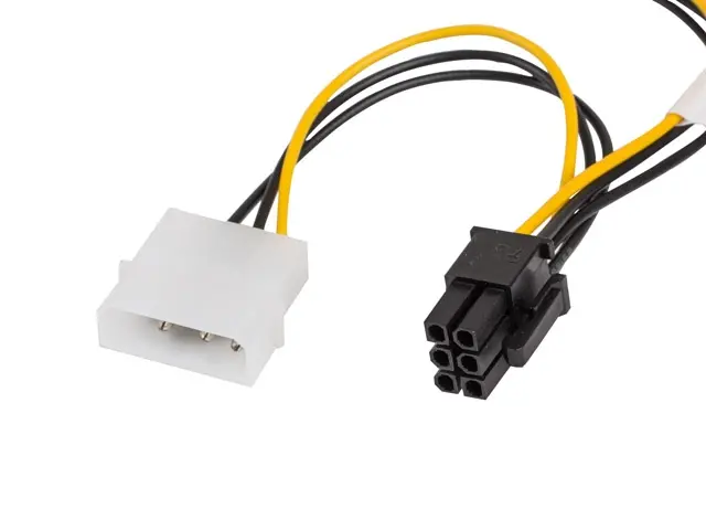 Адаптер, Lanberg HDD 2x molex (m/f) 3 pin -> btx 6 pin psu, cable 15cm - image 1