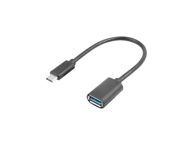 Adaptor, Lanberg cablu adaptor USB-C(M) 3.1->USB-A(F) OTG 15CM negru