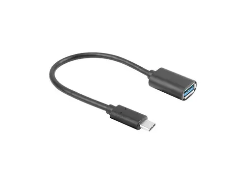 Adaptor, Lanberg cablu adaptor USB-C(M) 3.1->USB-A(F) OTG 15CM negru - 2