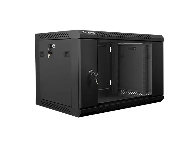 Комуникационен шкаф, Lanberg rack cabinet 19" wall-mount 6U / 600x450 for self-assembly (flat pack), black