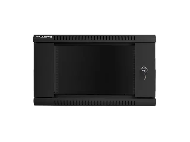 Комуникационен шкаф, Lanberg rack cabinet 19" wall-mount 6U / 600x450 for self-assembly (flat pack), black - image 3