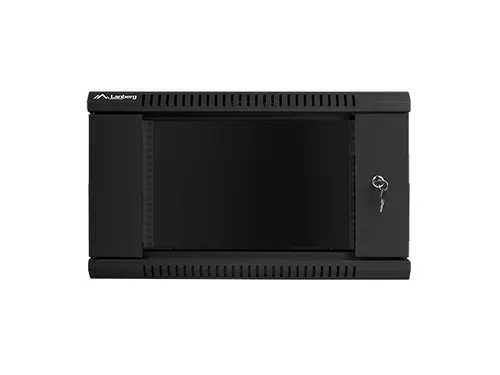 Комуникационен шкаф, Lanberg rack cabinet 19" wall-mount 6U / 600x450 for self-assembly (flat pack), black - image 3