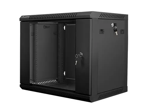 Комуникационен шкаф, Lanberg rack cabinet 19" wall-mount 9U / 600x450 for self-assembly (flat pack), black - image 2