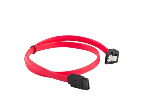 Кабел, Lanberg SATA DATA II (3GB/S) F/F cable 30cm metal clips angled, red - image 2