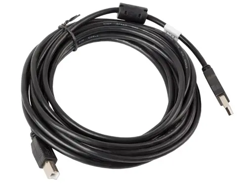 Кабел, Lanberg USB-A (M) -> USB-B (M) 2.0 cable 5m, black ferrite - image 1