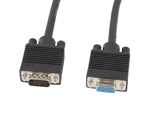 Кабел, Lanberg Cable VGA M/F EXTENSION 3M Shielded Ferrite Black