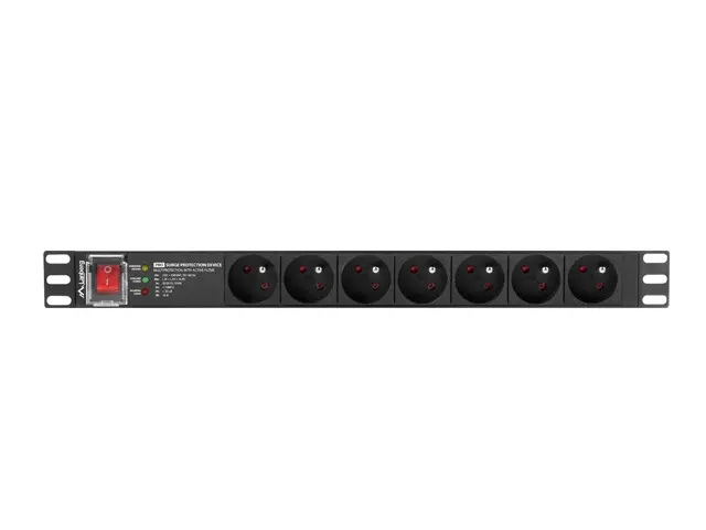 Филтър, Lanberg power distribution unit (PDU) PRO 19" 1U 16A 2M 7X FRENCH OUTLETS SPD-3MP Black