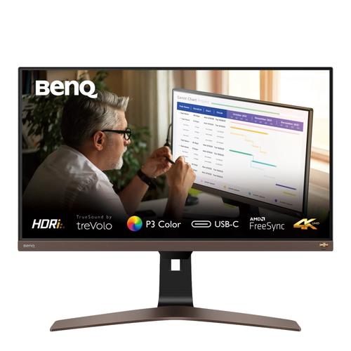 Монитор, BenQ EW2880U, 28" IPS, 5ms, 3840x2160 4K, Entertainment, 90% DCI-P3, FreeSync, Rem.Control, HDRi, Flicker-free, B.I.+, LBL, ePaper, 1000:1, 300 cd/m, HDMI (v2.0)x2, DP, USB Type-C(PD60W/ Thunderbolt 3), Speak.3Wx2, Tilt, HAdj.St.100mm, Vesa, Black