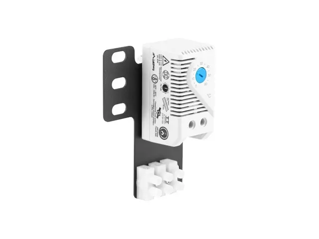 Аксесоар, Lanberg closed-loop thermostat 10A for rack cabinets with 19" ear and terminal block, grey - image 1