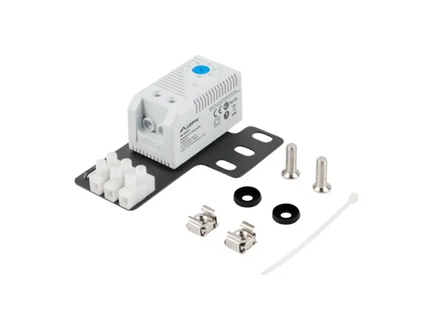 Аксесоар, Lanberg closed-loop thermostat 10A for rack cabinets with 19" ear and terminal block, grey - image 3
