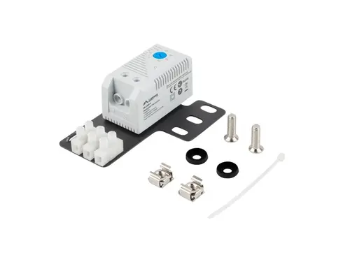 Аксесоар, Lanberg closed-loop thermostat 10A for rack cabinets with 19" ear and terminal block, grey - image 3