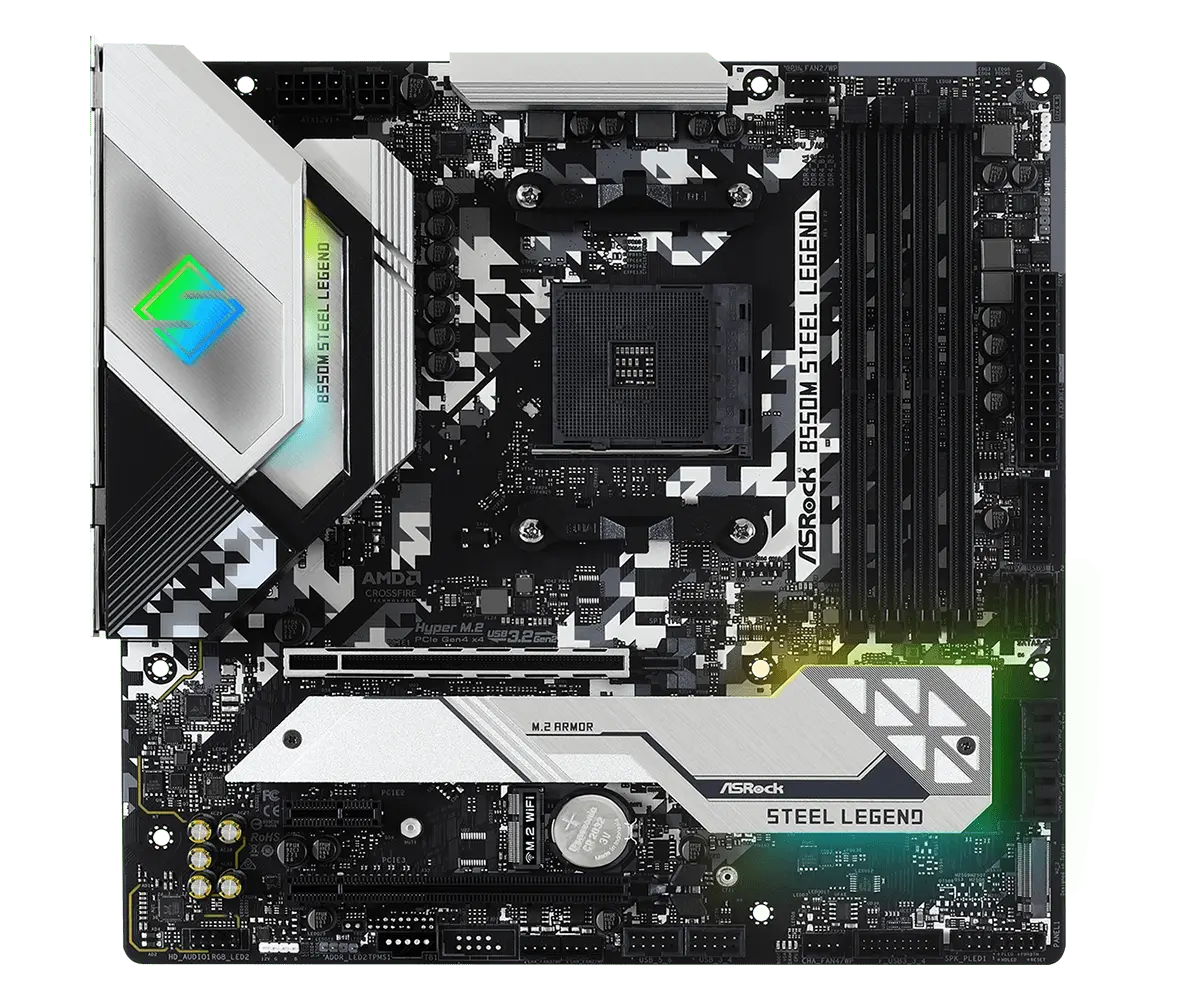 Дънна платка, ASROCK B550M STEEL LEGEND - image 1