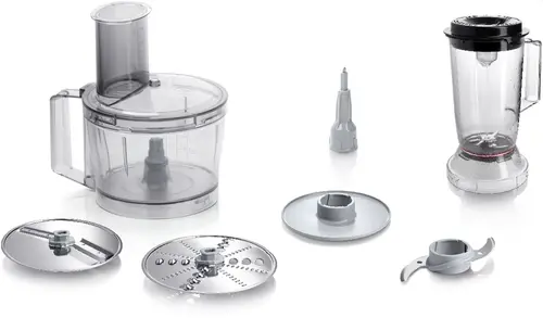 Кухненски робот, Bosch MCM3201B, Kitchen machine, MultiTalent 3, 800 W, BPA-free, plastic bowl 2.3 l , Double-sided stainless steel disc for cutting and planing, suitable for crushing ice, Dough attachment, black - image 1
