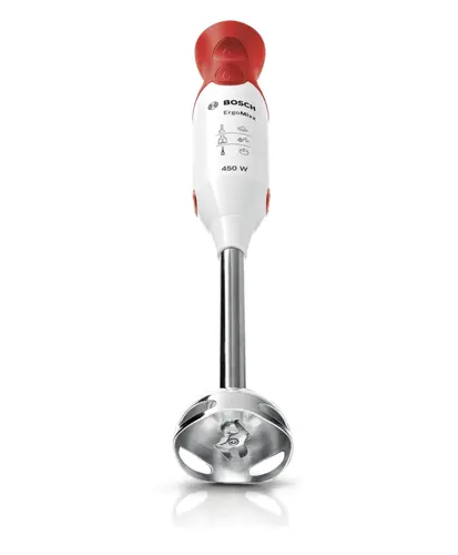 Blender vertical, Bosch MSM64110, Blender, 450 W, Inclusă cană transparentă, Alb, roșu - 2