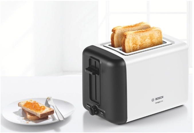 Тостер, Bosch TAT3P421, Compact toaster, DesignLine, 820-970 W, Auto power off, Defrost and warm setting, Lifting high, White - image 6