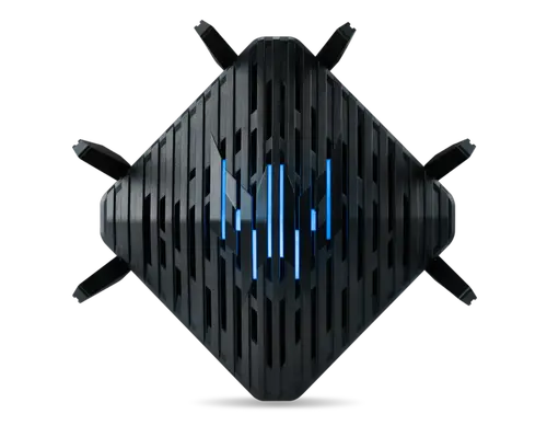 Рутер, Acer Predator Router Connect 6 Tri-band 2.4GHz / 5GHz /6GHz,USB3.0 Type A | FTP/Samba, Ethernet | WAN 1 X 2.5Gbps, LAN 4 x 1Gbps (Game Port), LPDDR 1GB & 4GB Storage, Wifi 6E, black - image 2