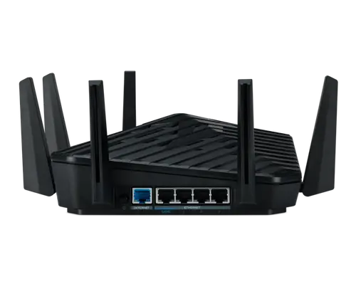 Рутер, Acer Predator Router Connect 6 Tri-band 2.4GHz / 5GHz /6GHz,USB3.0 Type A | FTP/Samba, Ethernet | WAN 1 X 2.5Gbps, LAN 4 x 1Gbps (Game Port), LPDDR 1GB & 4GB Storage, Wifi 6E, black - image 3