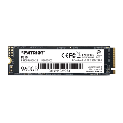 Твърд диск, Patriot P310 960GB M.2 2280 PCIE