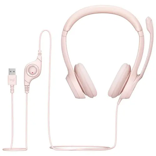 Ακουστικά, Logitech H390 USB Computer Headset - ROSE - USB - N/A - EMEA-914 - 1