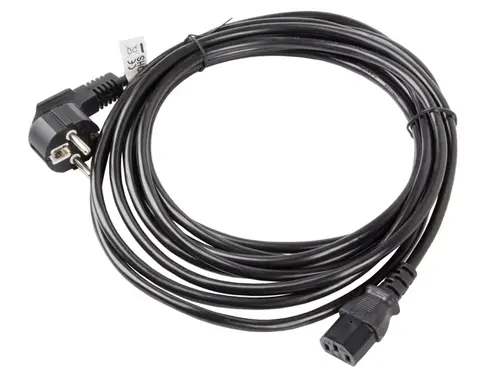 Кабел, Lanberg CEE 7/7 -> IEC 320 C13 power cord 5m VDE, black - image 1