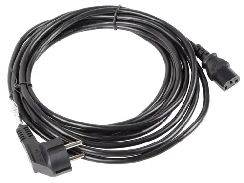 Кабел, Lanberg CEE 7/7 -> IEC 320 C13 power cord 5m VDE, black - image 2