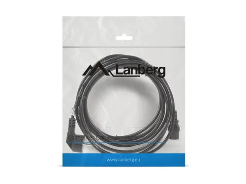 Кабел, Lanberg CEE 7/7 -> IEC 320 C13 power cord 5m VDE, black - image 3
