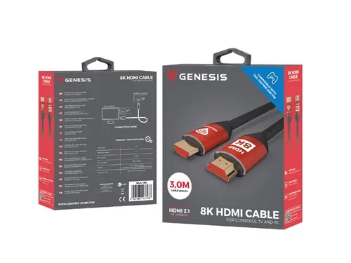 Кабел, Genesis Ultra High-Speed HDMI Cable For PS5/PS4 3M 8K V2.1 - image 2