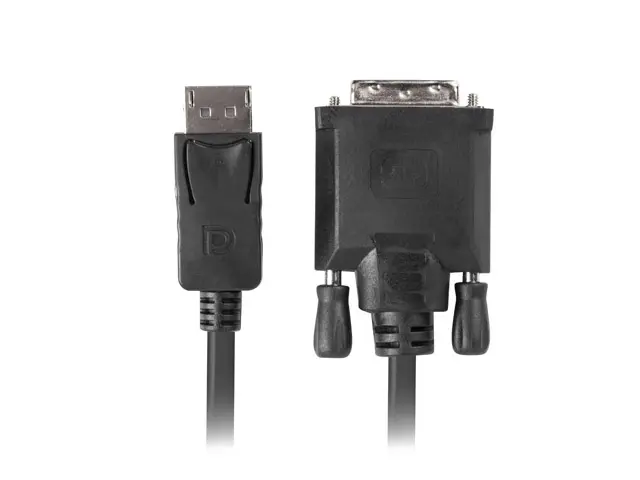 Καλώδιο, Lanberg DisplayPort (M) V1.2 -> DVI-D (M) (24+1) καλώδιο 1m, dual link, μαύρο - image 1