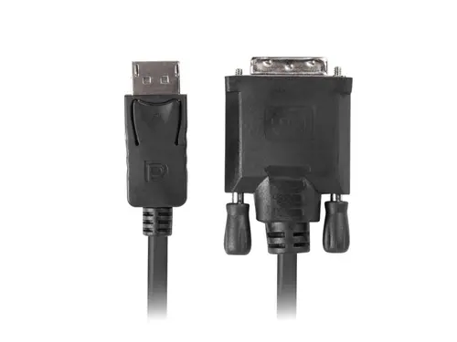 Кабел, Lanberg display port (M) V1.2 -> DVI-D (M) (24+1) cable 1m, dual link, black - image 1