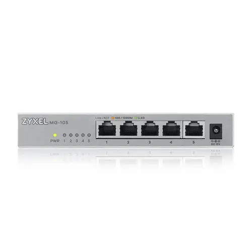 Комутатор, ZyXEL MG-105, 5 Ports, Desktop, 2.5G MultiGig unmanaged Switch - image 2