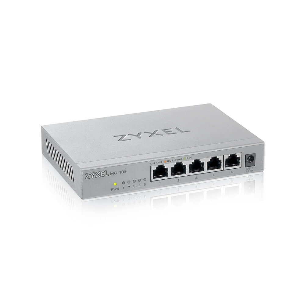 Комутатор, ZyXEL MG-105, 5 Ports, Desktop, 2.5G MultiGig unmanaged Switch - image 3