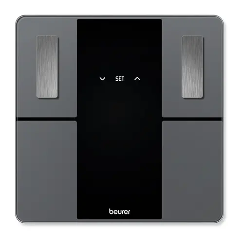 Cântar, Beurer BF 500 BT cântar de baie de diagnosticare, de culoare neagră, electrozi din oțel inoxidabil cu acoperire de titan, display magic - 3
