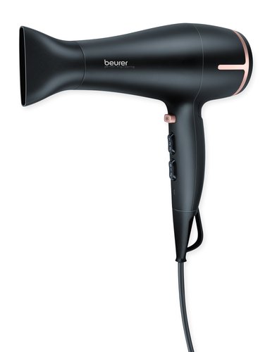 Сешоар, Beurer HC 60 Hair dryer, ECO technology: 1400 watt consumption with 2000 watt output, Touch sensor, Ion function, 3 heat settings,2 blower settings, Volume diffuser, Cold air, Overheating protection; Slim professional nozzle