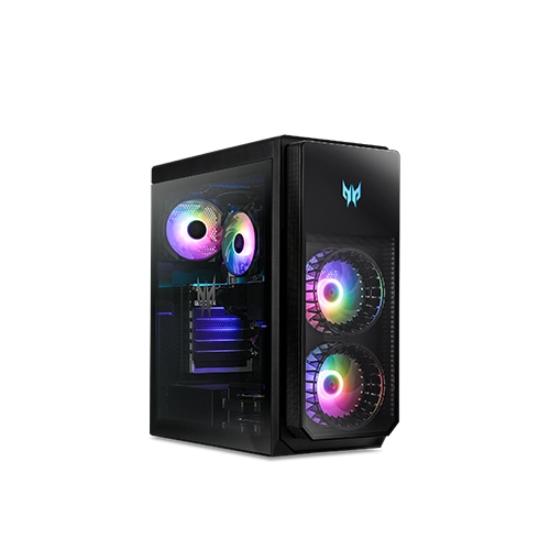 Настолен компютър, Acer Predator PO5-640, Core i5-12400 (2.50GHz up to 4.40GHz, 18MB), 2*8GB DDR5 4800MHz, 512GB, GeForce RTX 3070 8GB GDDR6, 4*USB 2.0, 4*USB 3.2, 5*Audio jack, WIFI 6E, BT, 800W, Tempered Glass Side Panel, No OS+Acer Nitro RG270bmiix, 27'' IPS LED - image 1