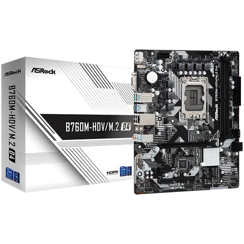 Placă de bază, ASROCK B760M-HDV/M.2 D4 - 1