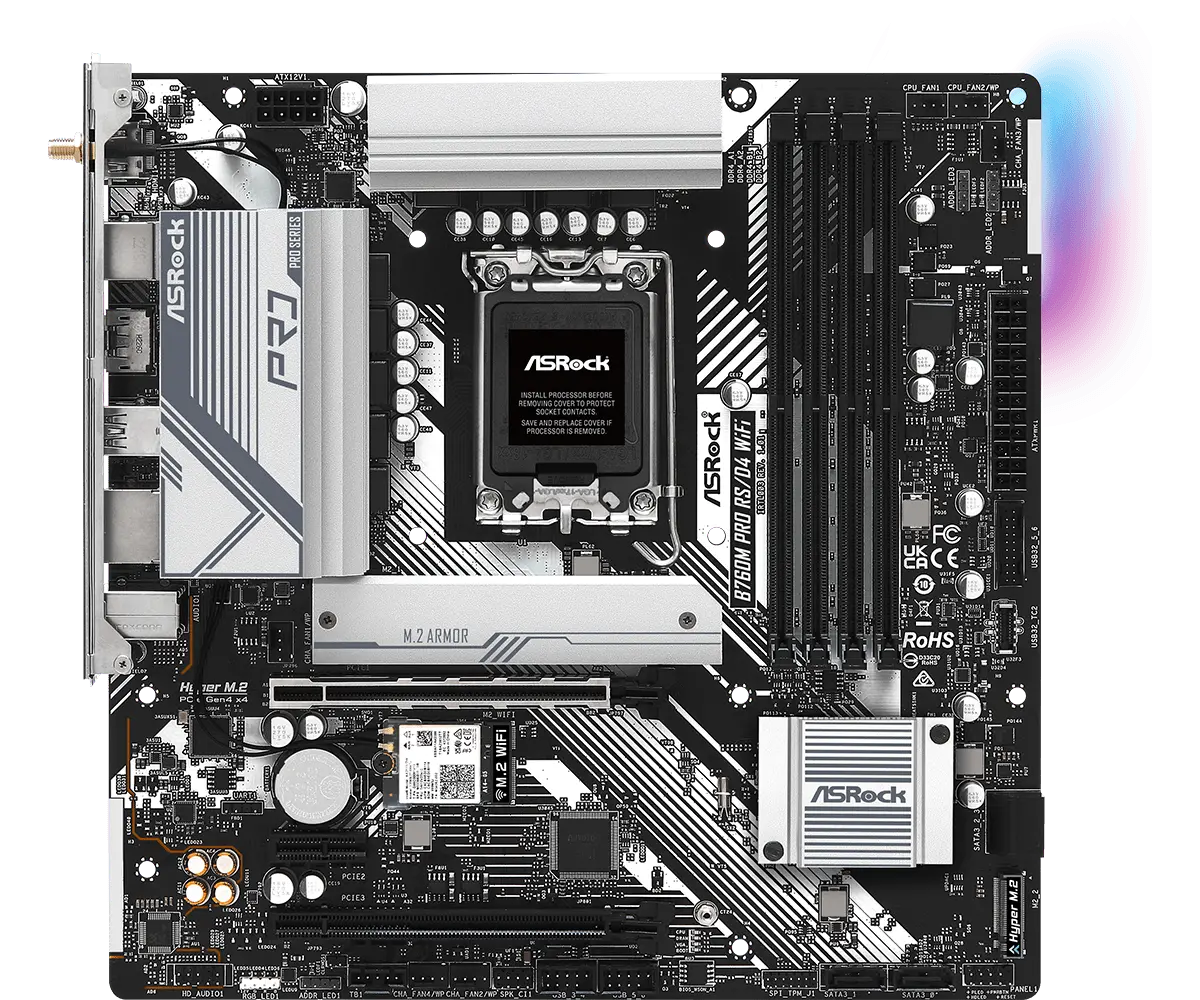 Дънна платка, ASROCK B760M PRO RS/D4 WIFI - image 1