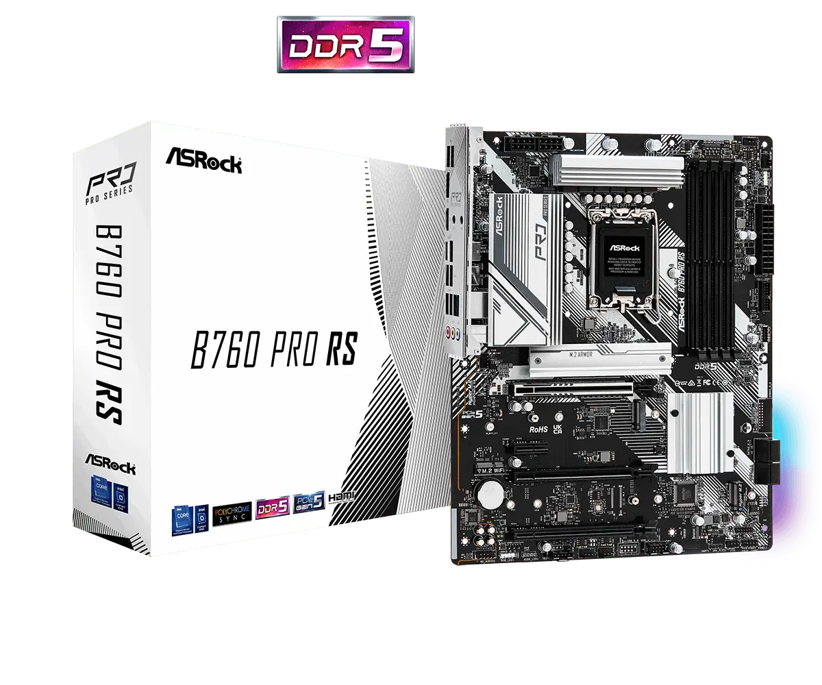 Placă de bază, ASROCK B760 PRO RS /D5/LGA1700