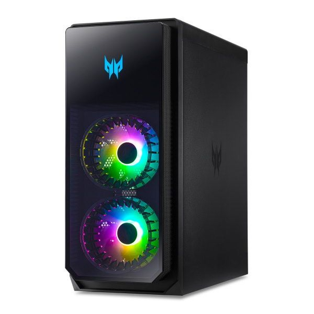 Настолен компютър, Acer Predator PO7-640, Intel Core i7-12700K (2.70GHz up to 5.00GHz, 25MB), 2*8G DDR5 4800MHz DDR5,1024GB PCIe SSD, M.2 slot free, GeForce RTX 3080 10GB GDDR6, 4*USB 2.0, 4*USB 3.2, 5*Audio jack, WIFI 6E, BT, 800W, Tempered Glass Side+Acer Nitro VG270Sbmi