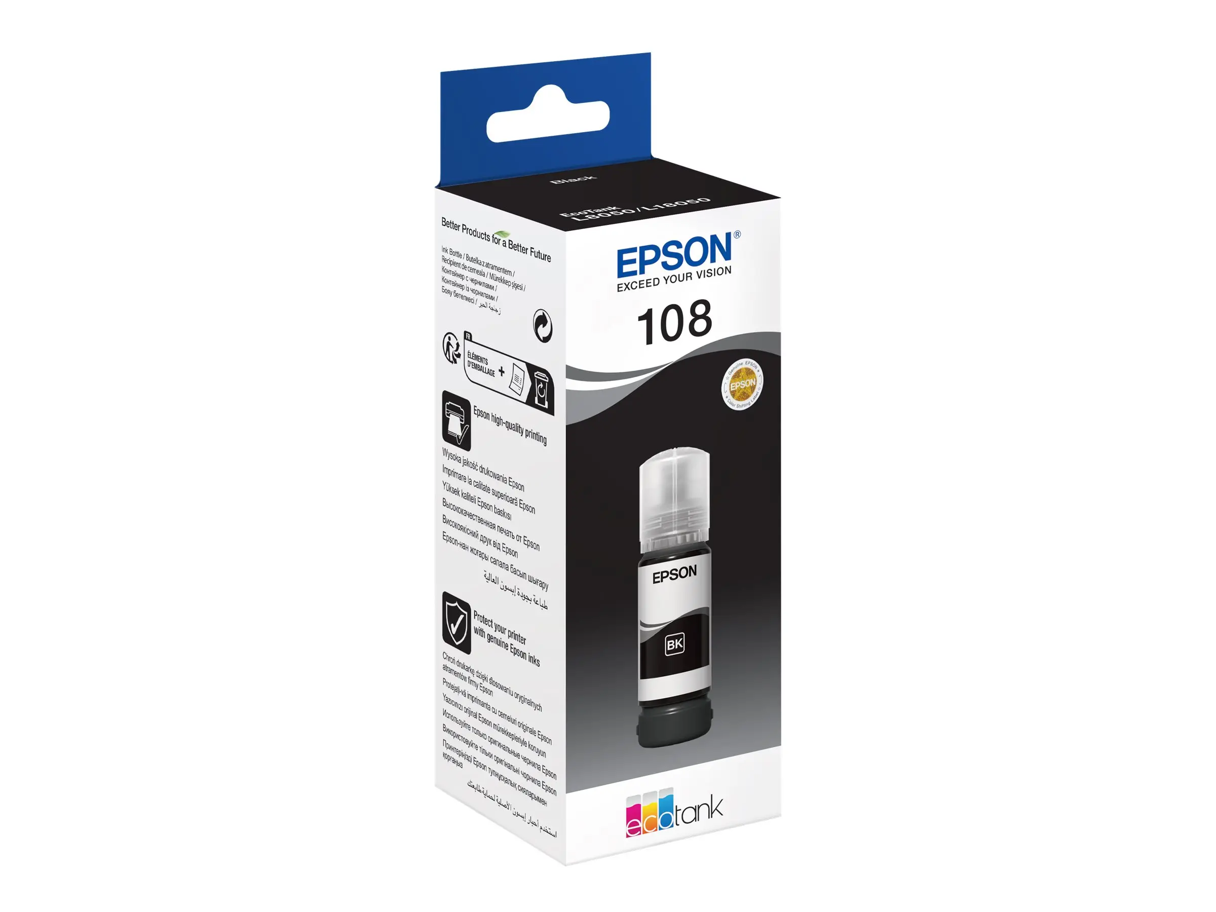 Консуматив, Epson 108 EcoTank Black ink bottle - image 2