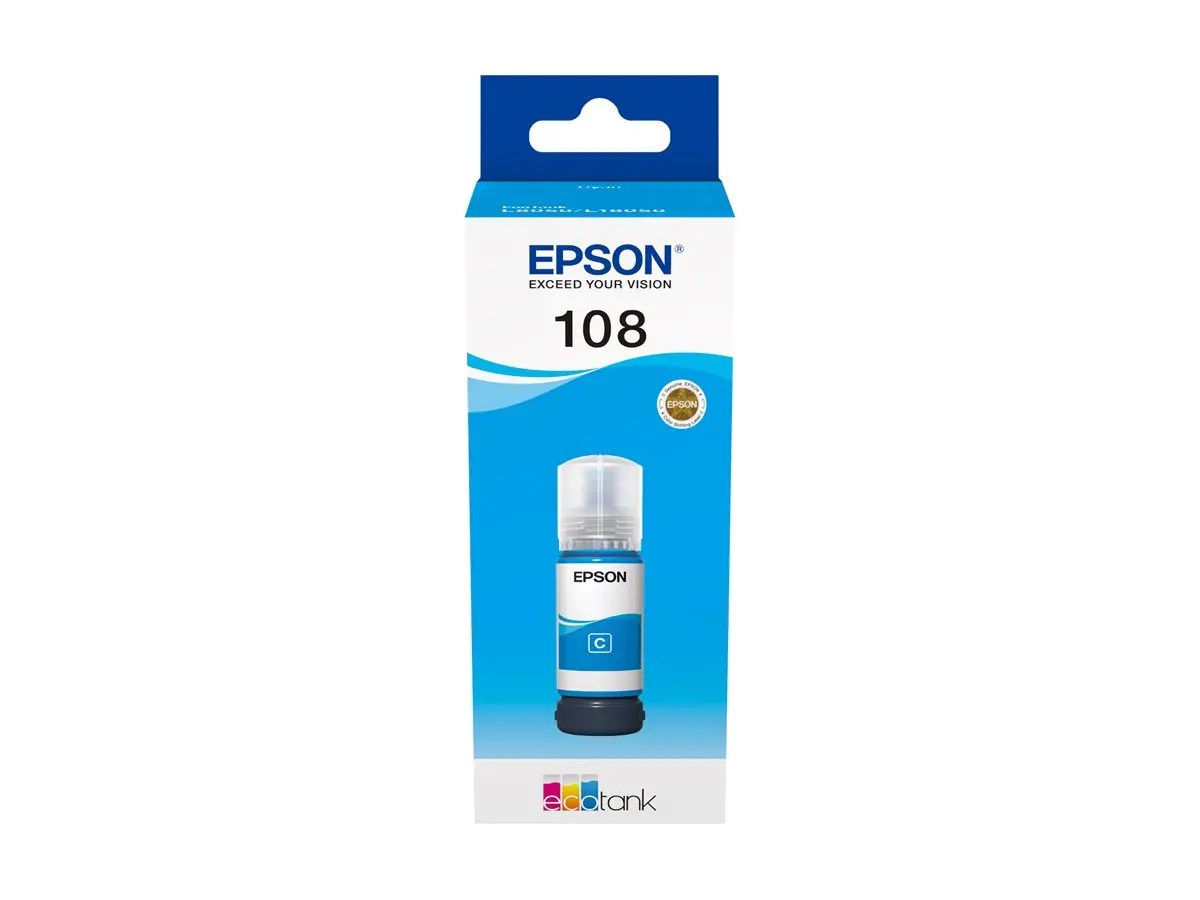 Консуматив, Epson 108 EcoTank Cyan ink bottle - image 1